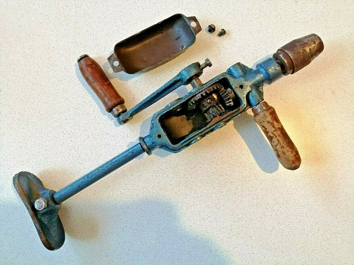 Vintage Hand Drill Old Hand Drill Hand Rotor Hand Tool Drill Etsy