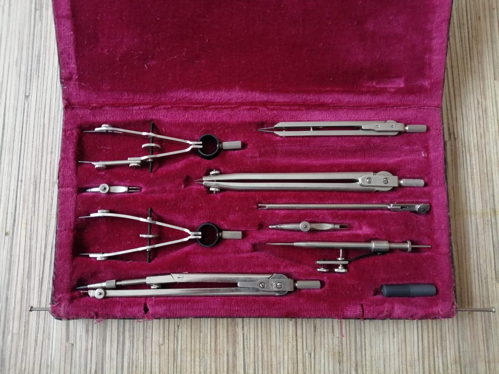 Vintage technical drawing instruments Case of drawing Etsy