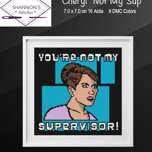 You're Not My Supervisor Cross Stitch Pattern Digital - Etsy