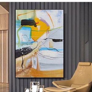Orange Painting Painting,Large Abstract Painting, Minimalist Abstract Painting, Original Abstract Painting, Large Wall Canvas Painting SN391
