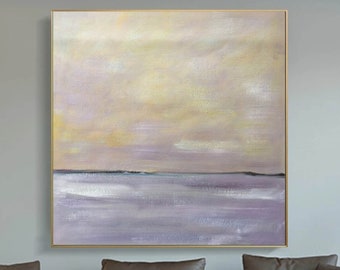 Abstract painting, modern painting, peach painting, scenery painting,Contemporary canvas art, Extra large size wall art home decor SN350