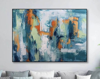 Abstract Wall Art, office wall art, Large Abstract Painting, Paintings On Canvas ,Textured Painting, textured art, Living Room Art SN307