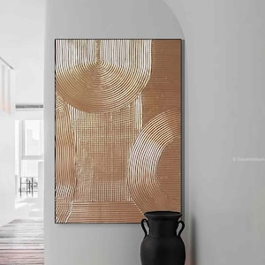 Textured Wall Art Gold Bronze Texture Oversize Abstract Wall Abstract Boho Wall Decor Wall Art Canvas Monochrome Gold Bronze on Canvas SN589