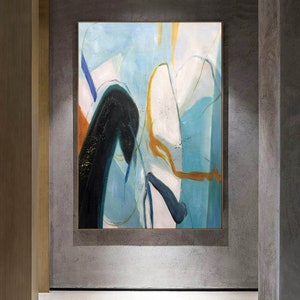 Large Abstract Minimalist Painting, Vertical Modern Wall Art, Original Canvas Artwork, Contemporary Home Decor, Minimalist Canvas SN397