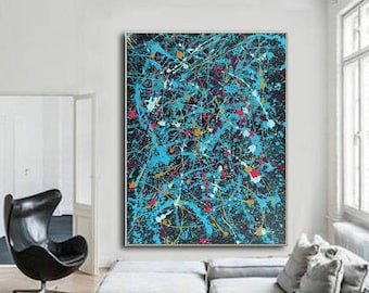 Abstract Wall Art, Drip style painting Modern Wall Decor Extra Large Art Original Abstract Painting, Painting Abstract Wall Art SN253