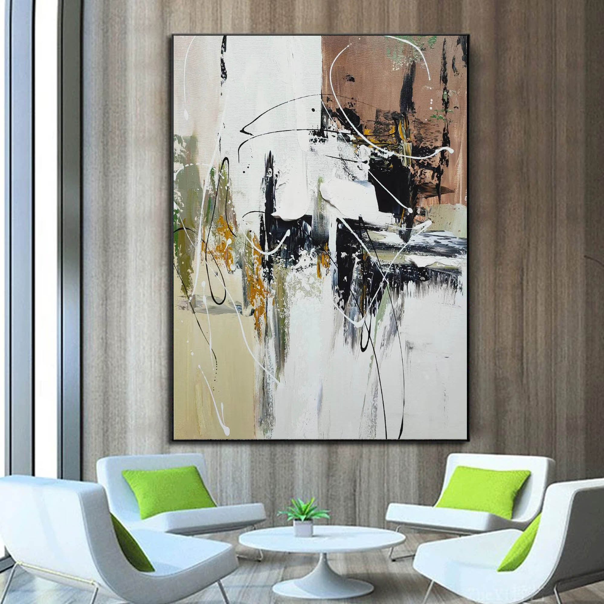 Office painting large original abstract painting living room Etsy