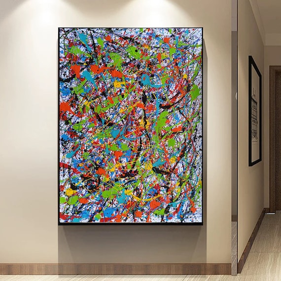 オリジナルの抽象的な大きな絵画リビングルームの壁画特大の絵画