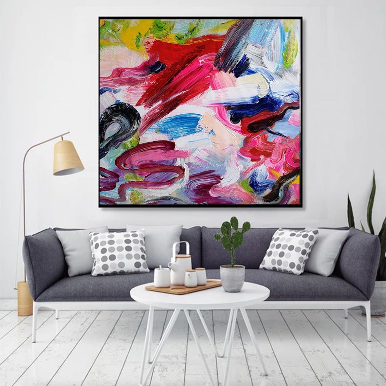 EXTRA LARGE Abstract Painting Red Abstract Art Modern Art Etsy