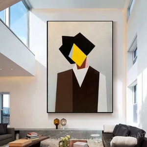 Expressionist Painting Abstract Painting Abstract Women portrait painting Living Room Home Decoration Modern Art, Large Oil Painting SN532