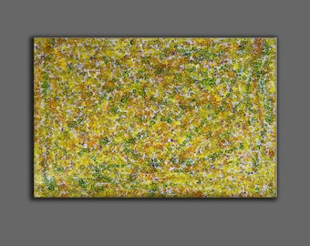 黄色の抽象画、大型モダン抽象壁アートキャンバス、抽象キャンバス