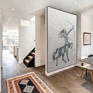 Sagittarius Zodiac Sign, Sagittarius Gifts, Extra Large Wall Art, Large wall art, The Sagittarius Painting, Large Abstract Painting SN549