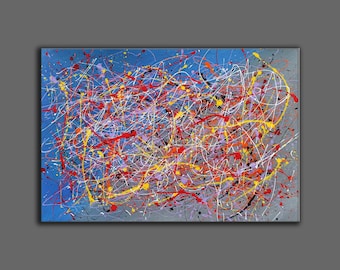 大型油絵、現代抽象画オリジナル、特大壁アート、大型抽象画キャンバス