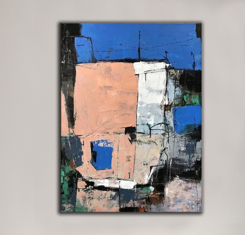 Extra Large Landscape Wall Art. Modern abstract oil painting. Etsy