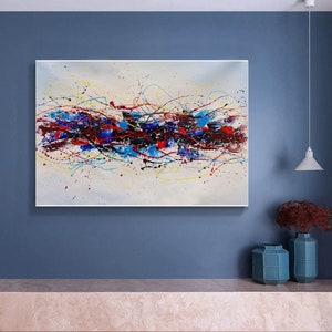 Abstract Painting, Large Modern Wall Art Painting, Large Abstract wall art, Jackson Pollock art, large abstract art, abstract wall art SN292
