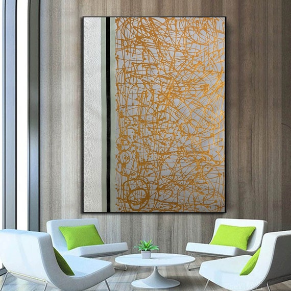 Large Oil Painting Gold Texture Living Room Art Abstract Large Wall Canvas Gold Painting Abstract Painting Large Wall Art Decor Art SN318