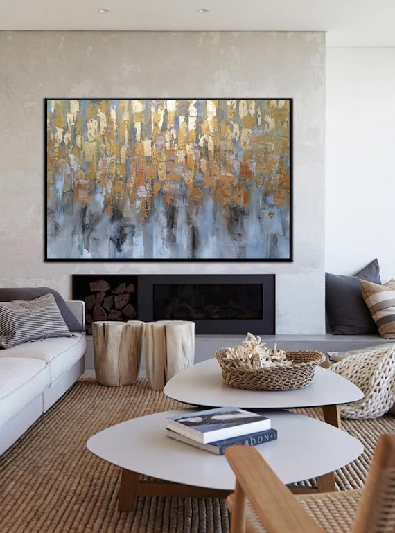 Gold Leaf Painting Large Wall Art Decor Texture - Gold Foil Wall Art Ideas Gold Leaf Painting Large Wall Art Decor Texture - Gold Foil Wall Art Ideas