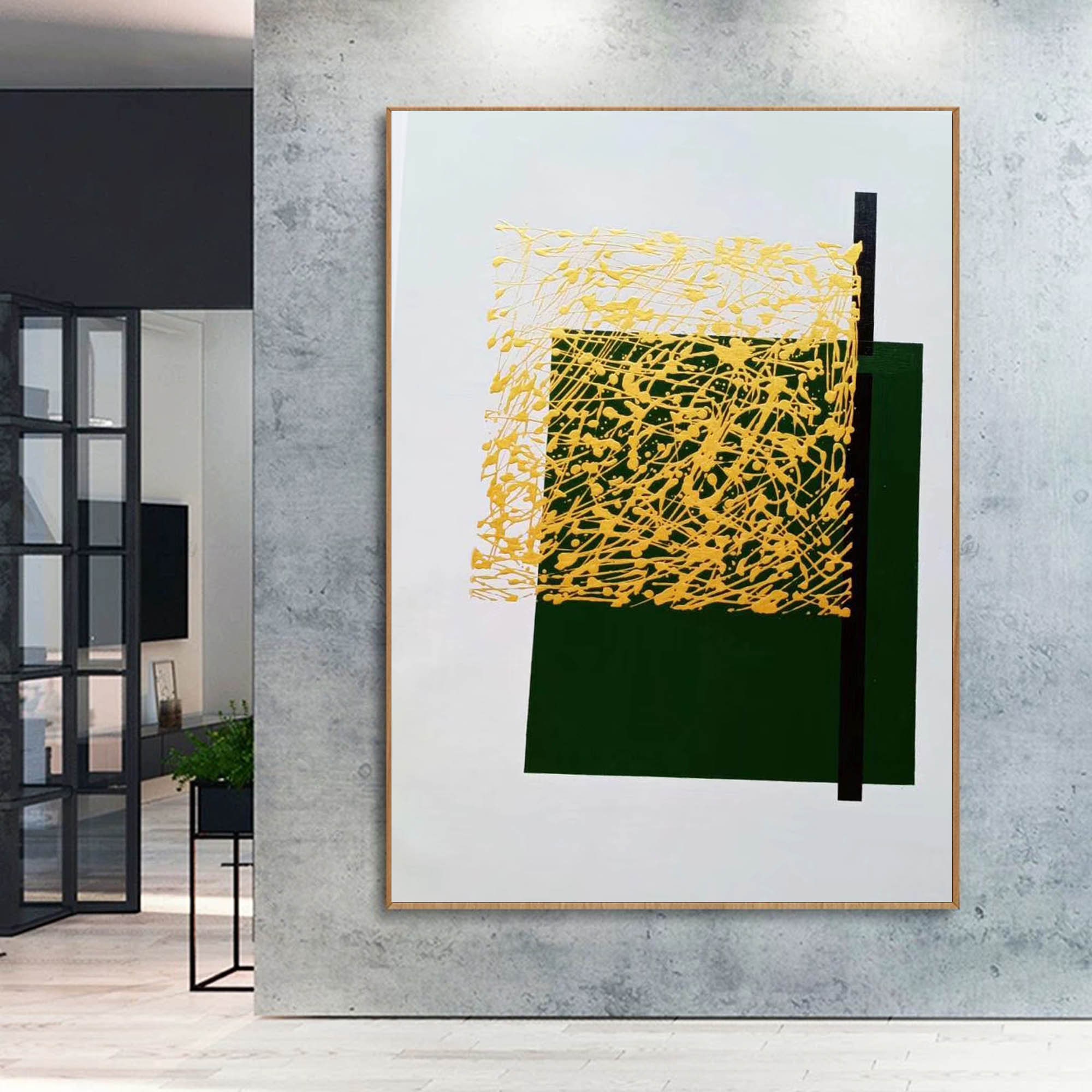 大きな油絵、モダンなリビングルームの装飾、ミリマリスト抽象画、抽象 