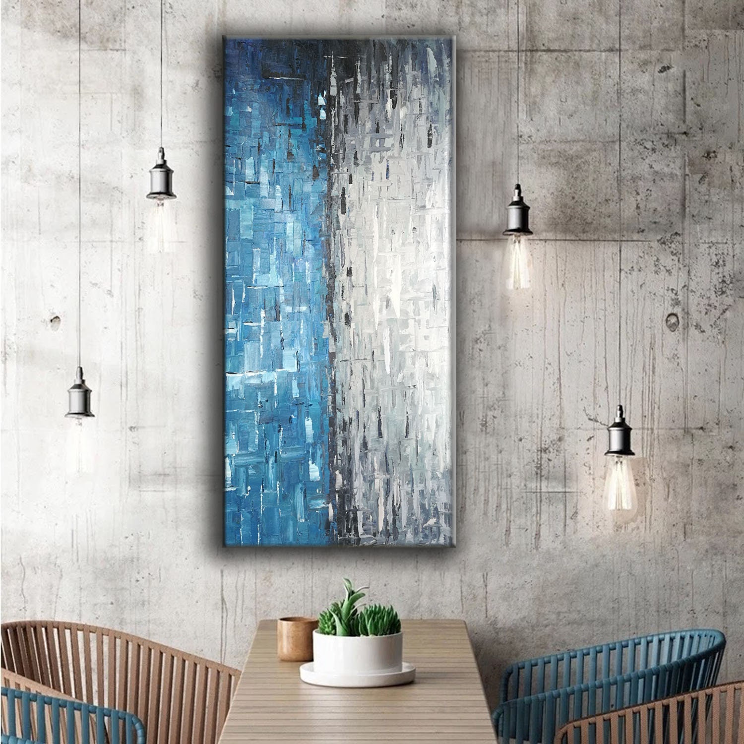 Modern abstract art Large Modern Wall Art Painting Large | Etsy