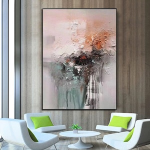 Original Acrylic Painting, Large Abstract Wall Art, Colorful Canvas Oil Art, Modern Abstract Decor SN459
