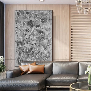 Jackson Pollock Style Paintings On Canvas Urban Fine Art Living room painting, Large Wall Art Hand Painted Art for Indie Room Decor SN184