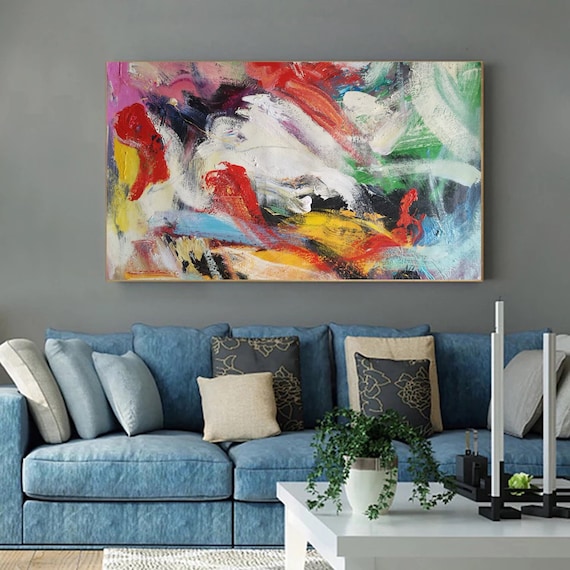 large acrylic painting,modern abstract painting original,huge wall art  canvas,large abstract art,living room