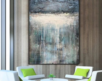 Large Textured Painting, Contemporary Modern Wall Decor for Living Room SN448