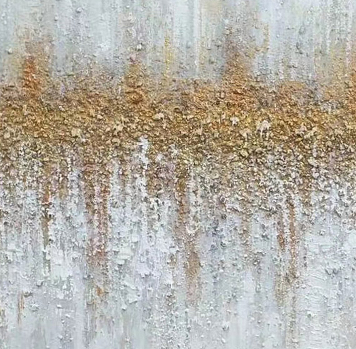 Gold Wall Decor Gold Leaf Painting Large Wall Art Texture | Etsy
