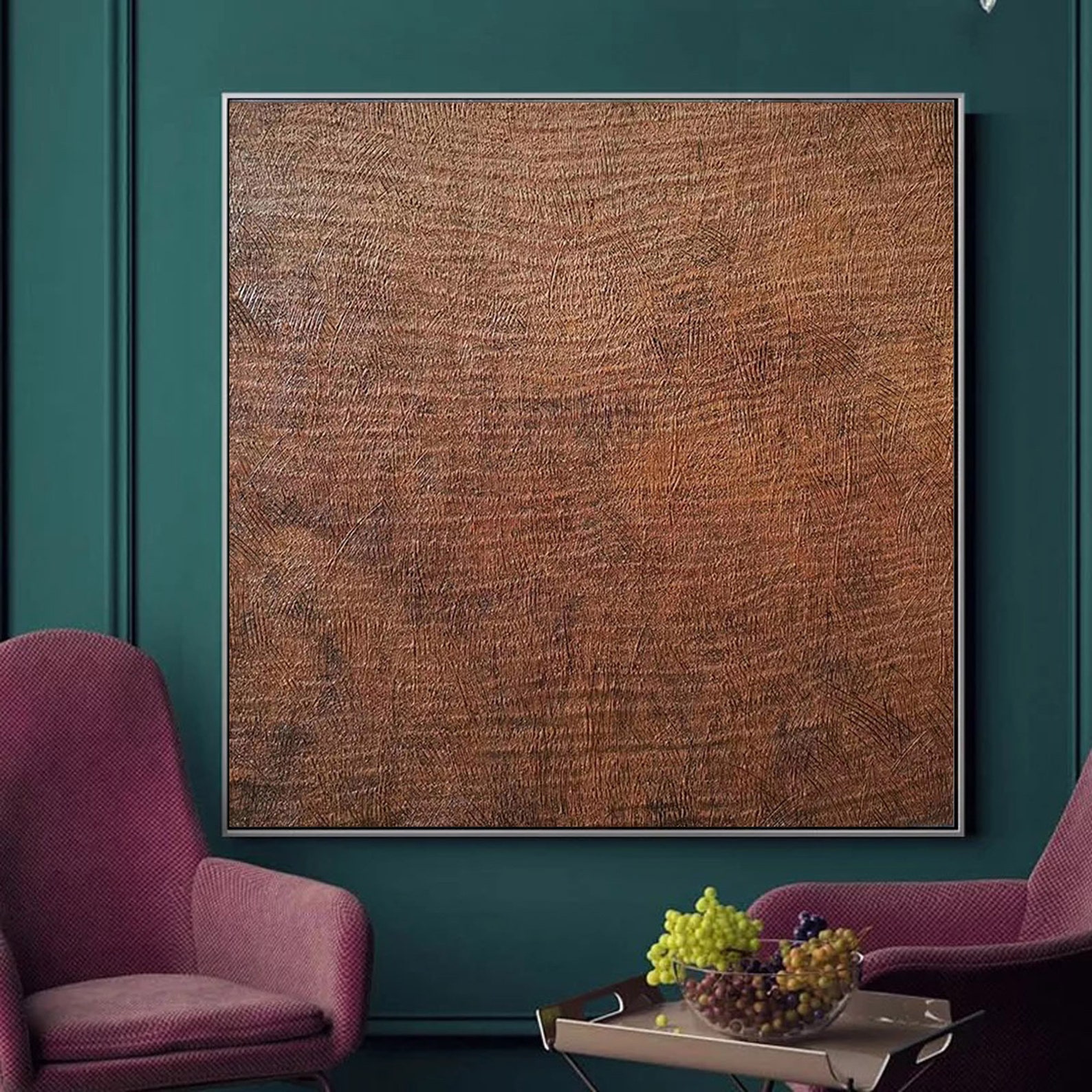 Brown Textured Wall Art Brown Canvas Wall Art Brown Painting Etsy