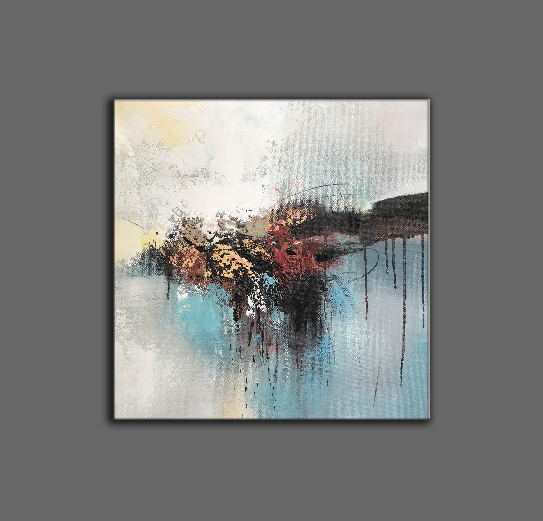 Large Original Abstract Canvas Oil Painting, Xl Original Painting on ...