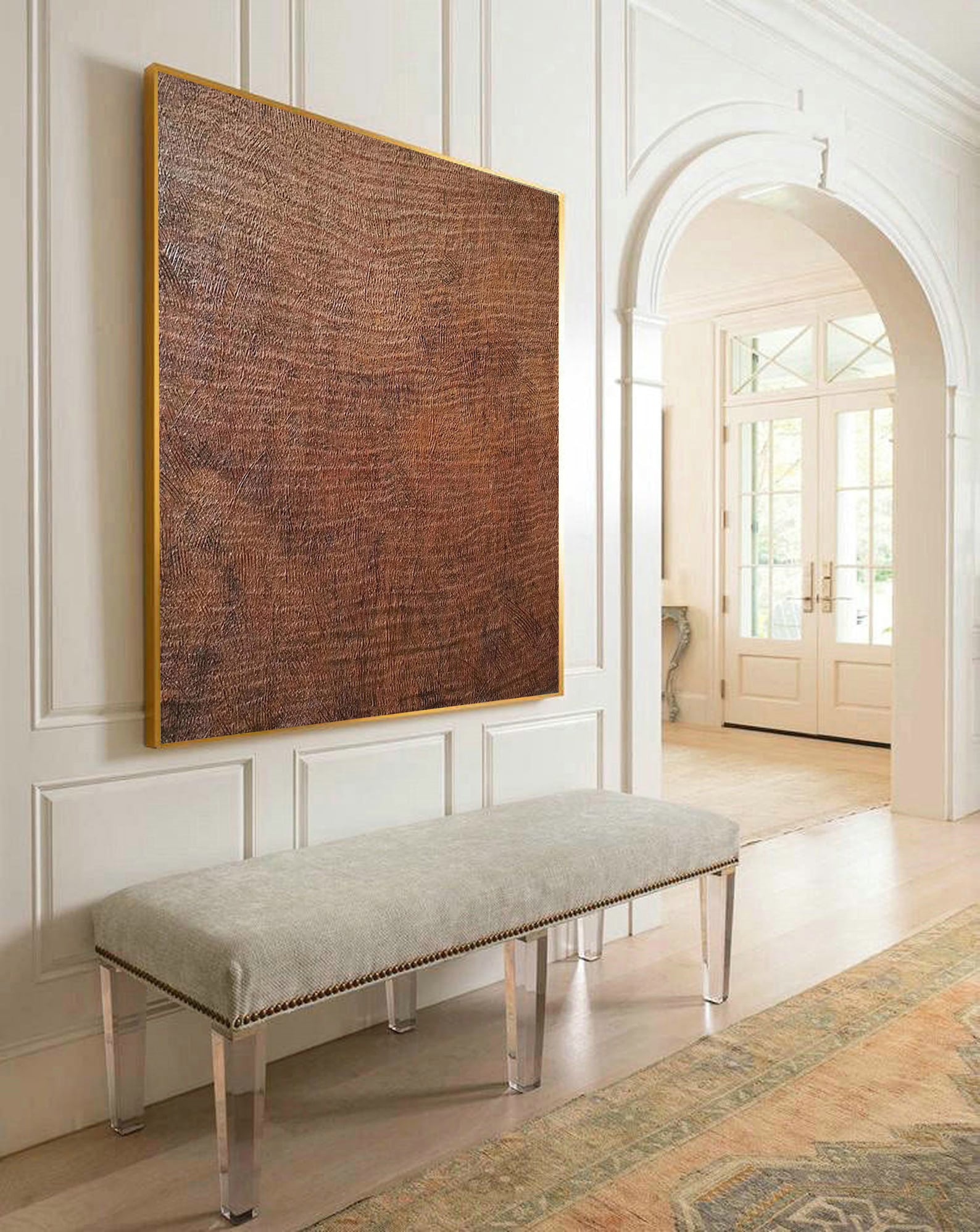 Brown Textured Wall Art Brown Canvas Wall Art Brown Painting Etsy