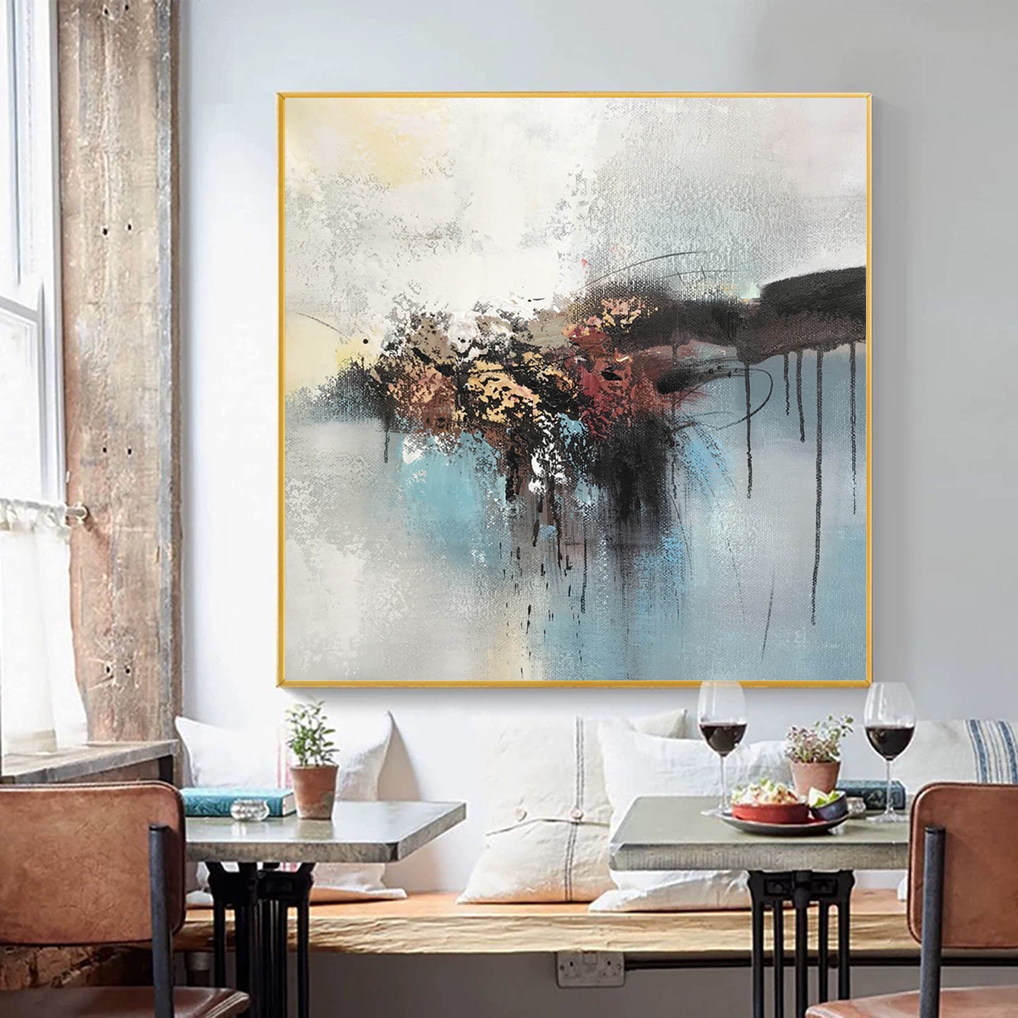 Large Original Abstract Canvas Oil Painting, Xl Original Painting on ...