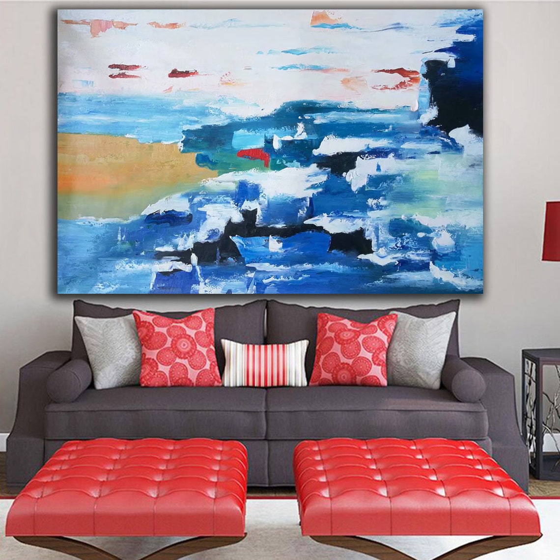 Large Modern Art Large Painting on Canvas Extra Large Etsy