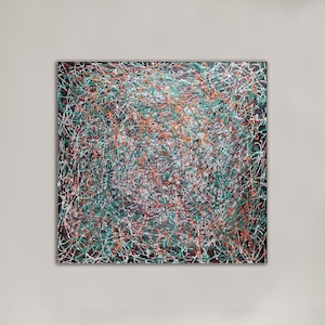 Jackson Pollock Style Paintings On Canvas Modern Oil Painting Urban Fine Art Heavy Textured Artwork Hand Painted for Indie Room Decor SN502