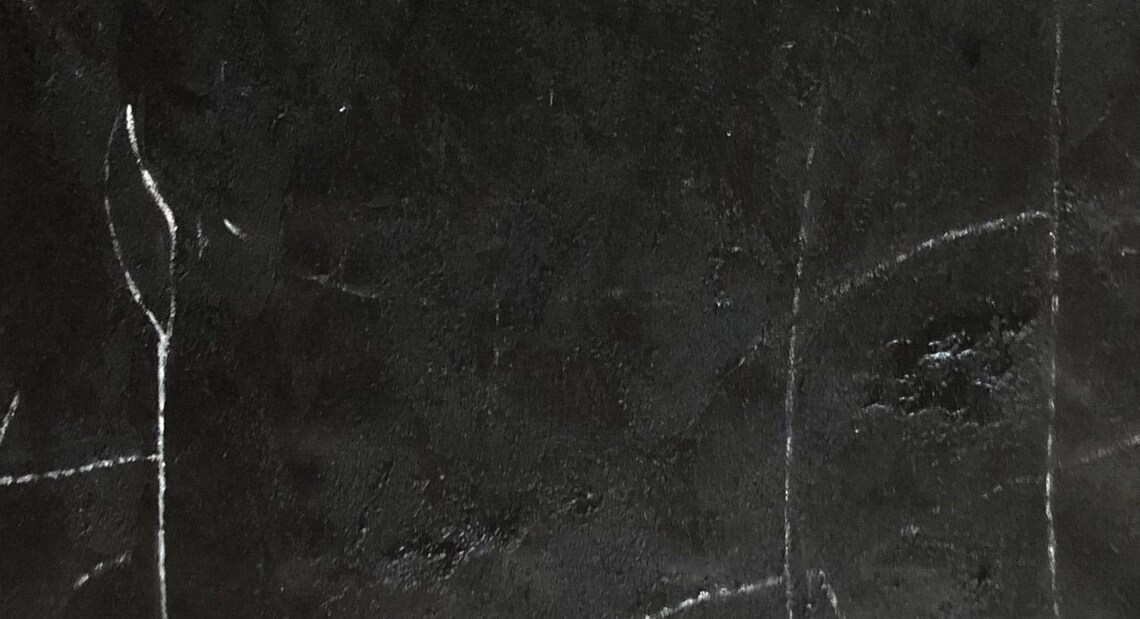 Alle schwarz abstrakte Malerei große horizontale schwarze | Etsy