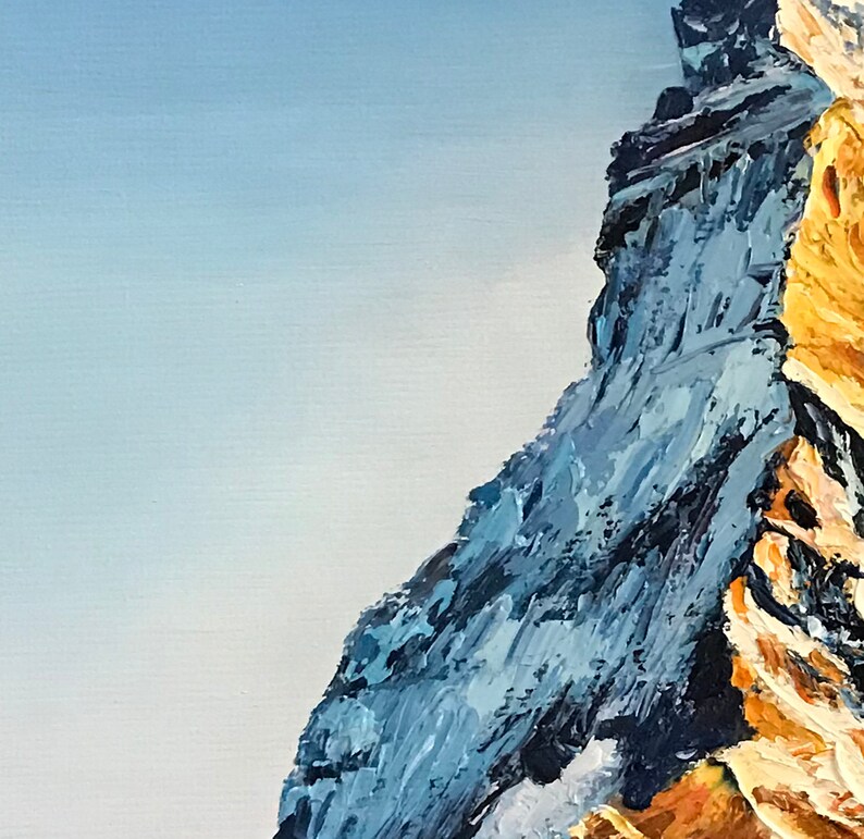 Abstract Oil Painting Mountains Oil Painting Nature Mountains Etsy