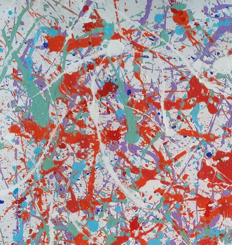 ORIGINAL Large Jackson Pollock style Painting XL large Canvas Etsy
