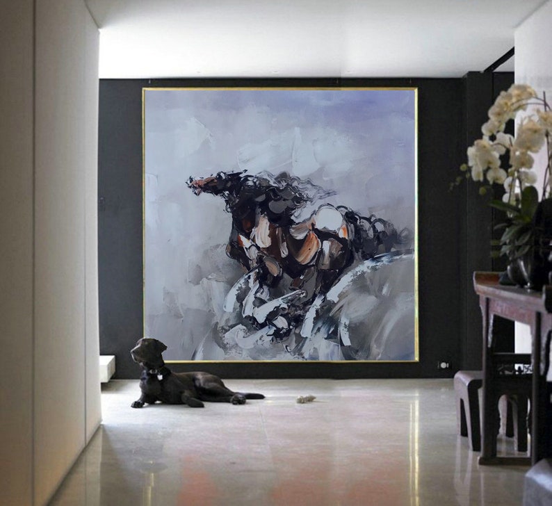 Horse Painting Horse Wall Art Large Horse Painting Horse Etsy