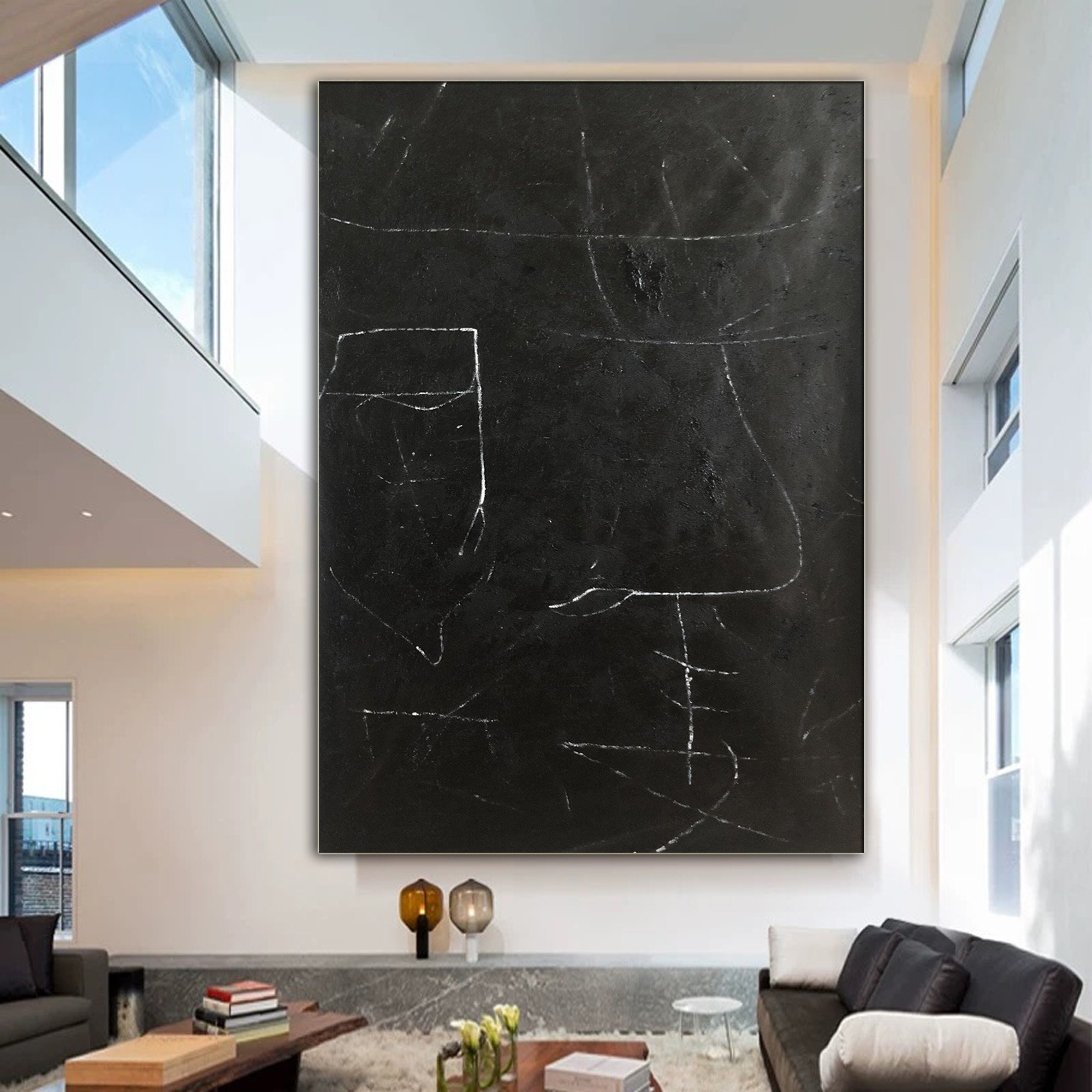 Black Abstract Art Black Texture Painting Black Painting | Etsy Australia