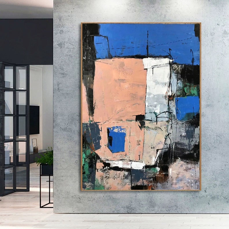 Extra Large Landscape Wall Art. Modern Abstract Oil Painting. Etsy