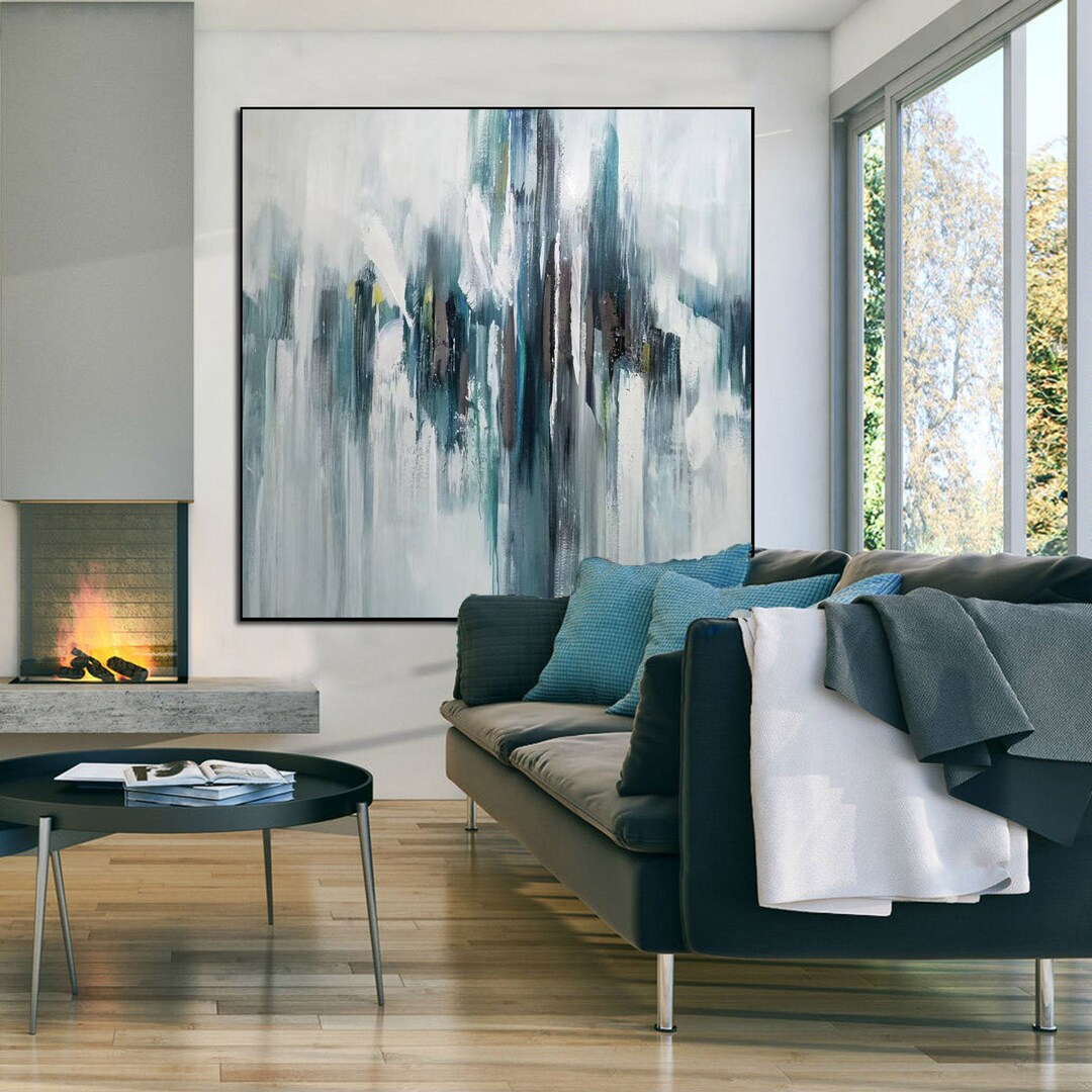 Green Abstract Wall Art Large Abstract Art Green Abstract Etsy