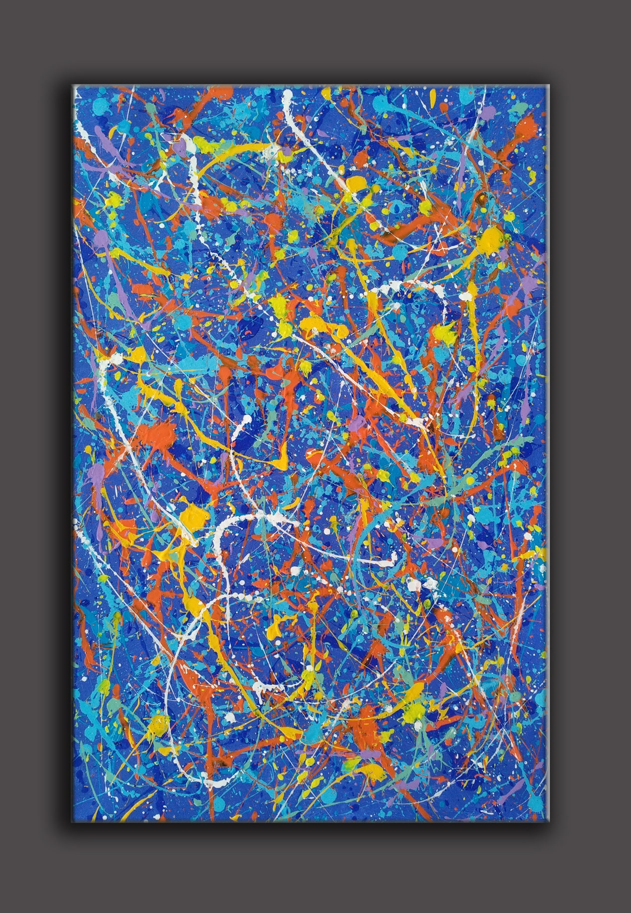 芸術アート　ジャクソン・ベアディ　絵画 順序 「アート再現 青い棒(番号11), 1952 バイ Jackson Pollock