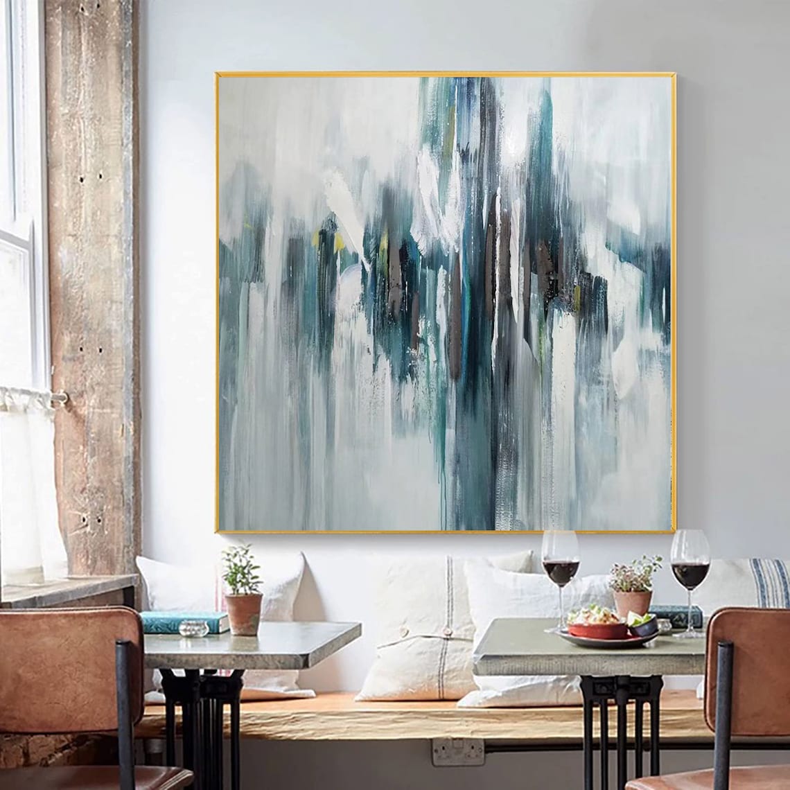 Green Abstract Wall Art large Abstract Art Green Abstract Etsy