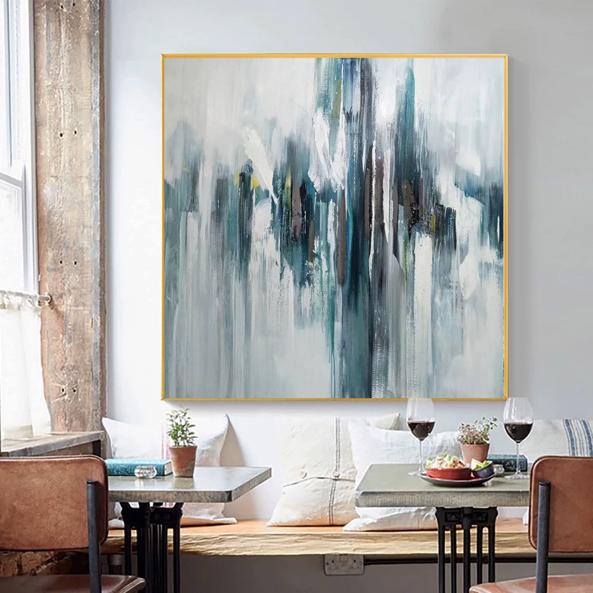 Green Abstract Wall Art large Abstract Art Green Abstract Etsy