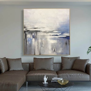 original abstract painting, modern abstract painting, large oil painting, Gray painting, extra large wall art, oversized wall art SN353