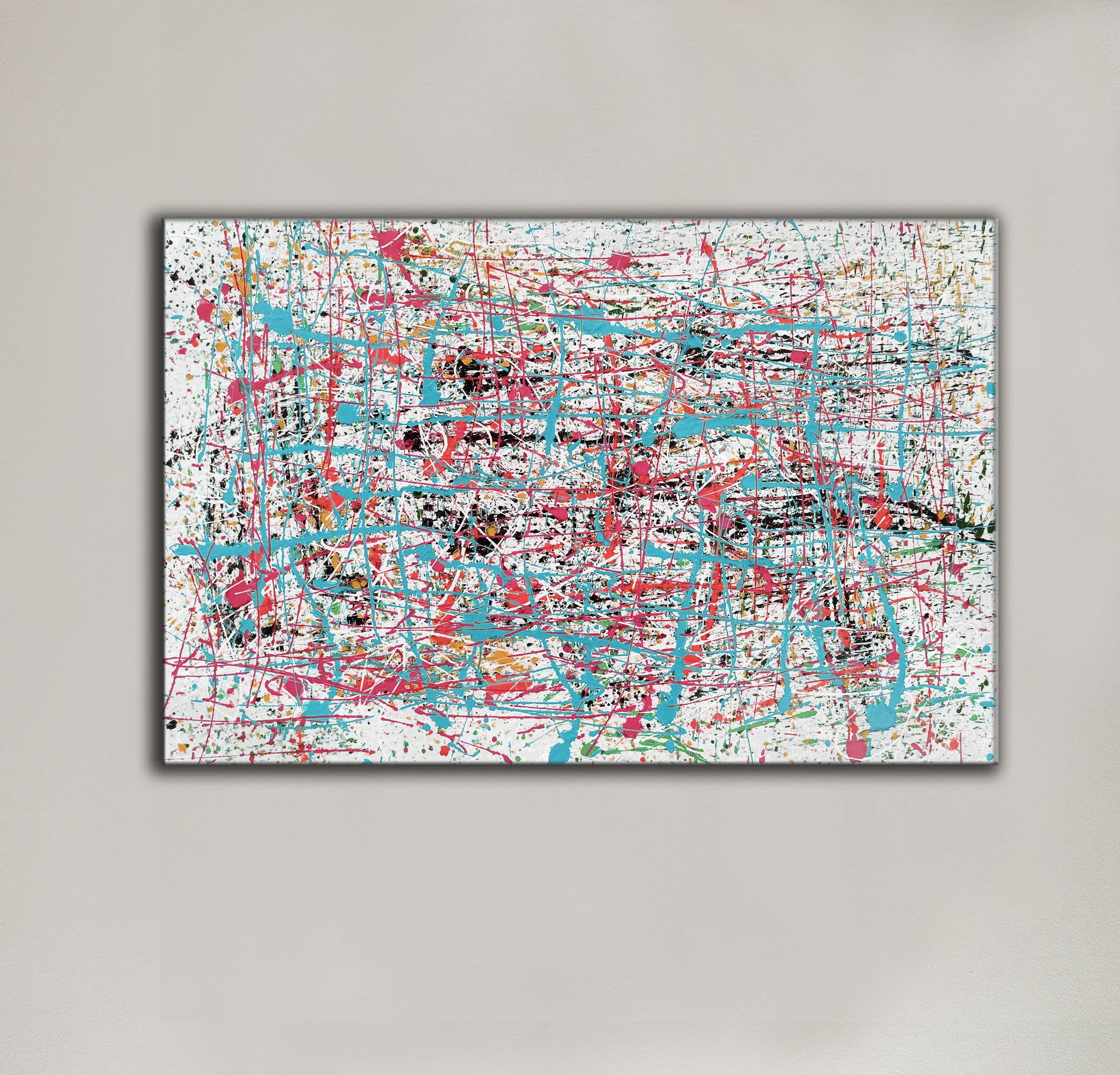 特大の絵画 大きな抽象画 カラフルな絵画 抽象画 キャンバス 壁掛け