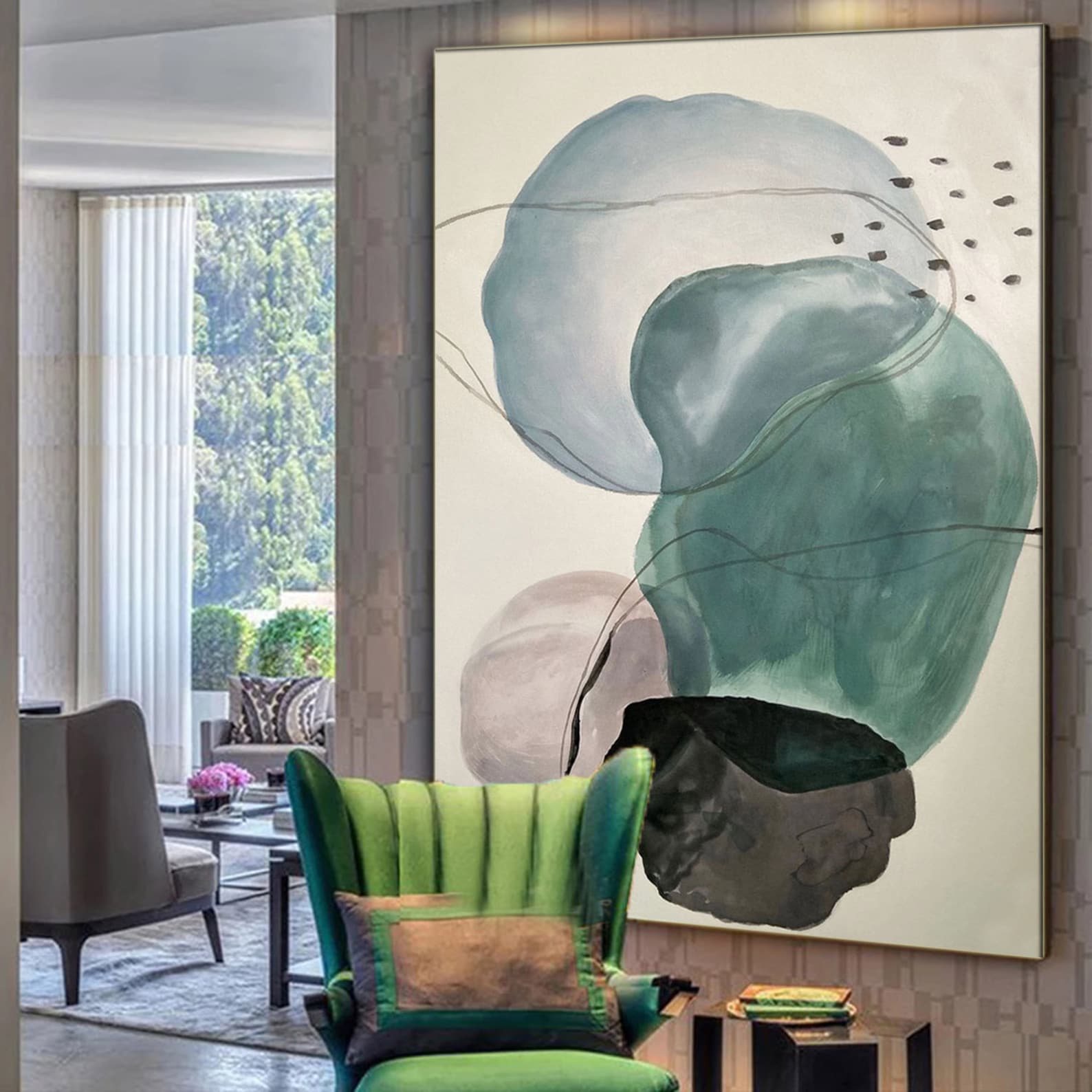 Extra Large Landscape Wall Art. Large wall art. Modern Boho Etsy