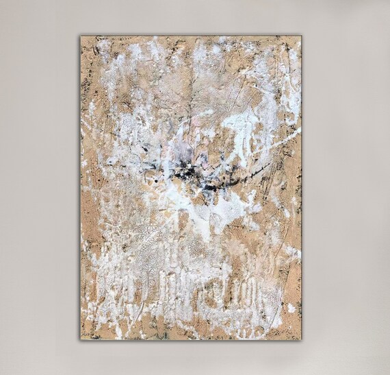 抽象アートペイント図案　フランス 抽象サンセット絵画油絵オリジナルアートアートワークインパスト
