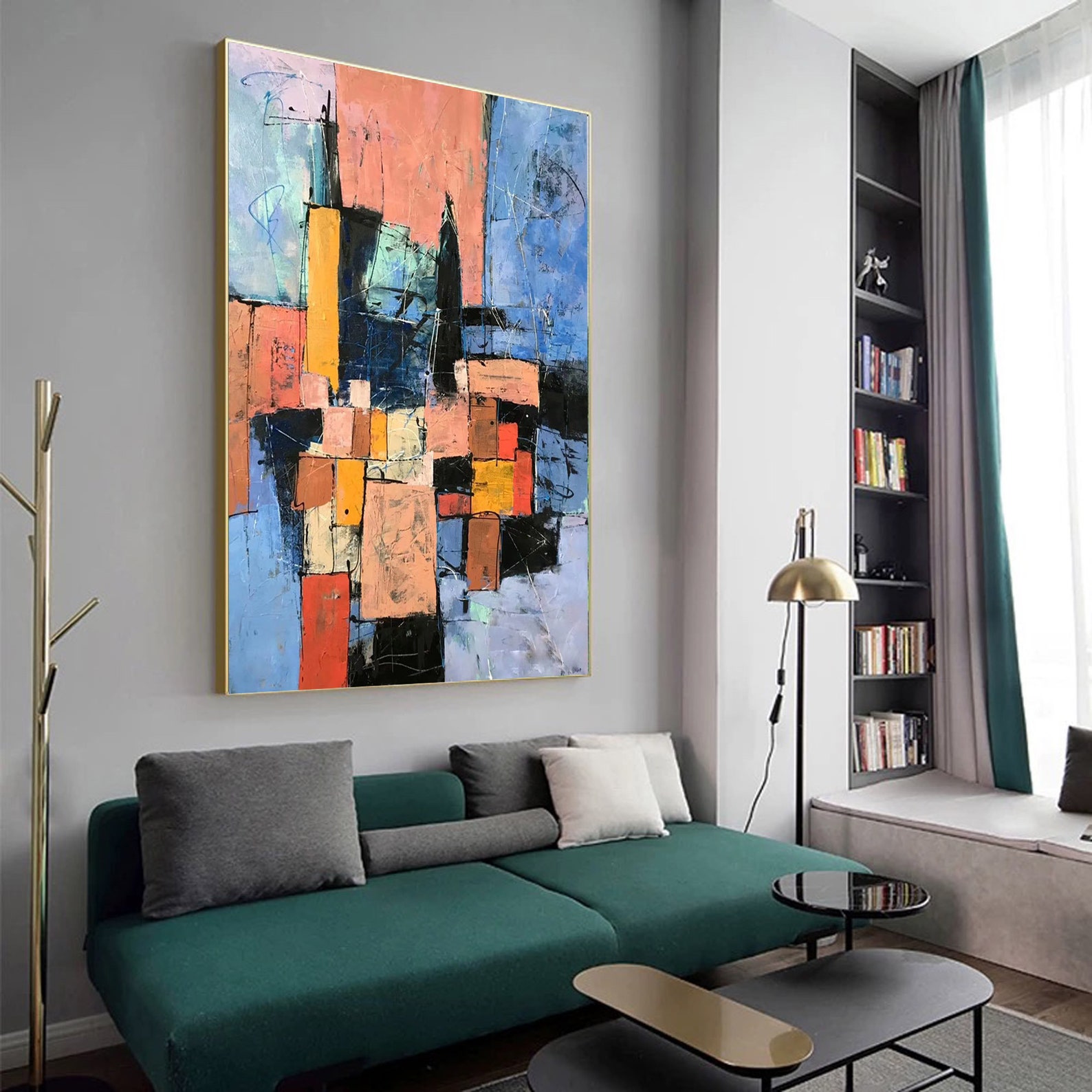 Canvas Wall Art Abstract Art Living Room Wall Art Bedroom Etsy