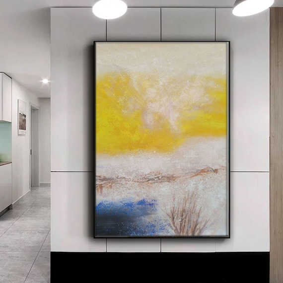 大きな抽象画、寝室の壁アート、キャンバスの絵画、抽象画、現代アート