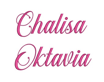 Chalisa Oktavia Font 3 Size Machine Embroidery Font Alphabet,Instant Download,Embroidery Designs Pes font